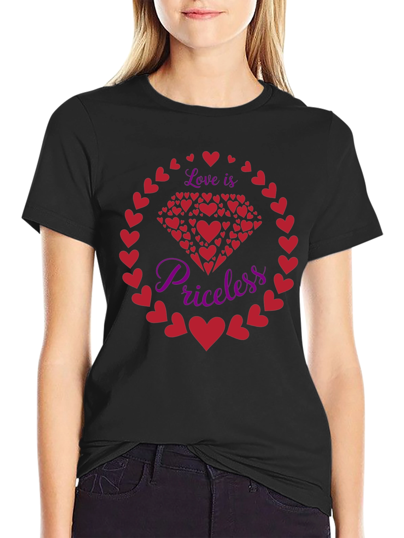 Love Is Priceless Heart Graphic Tee
