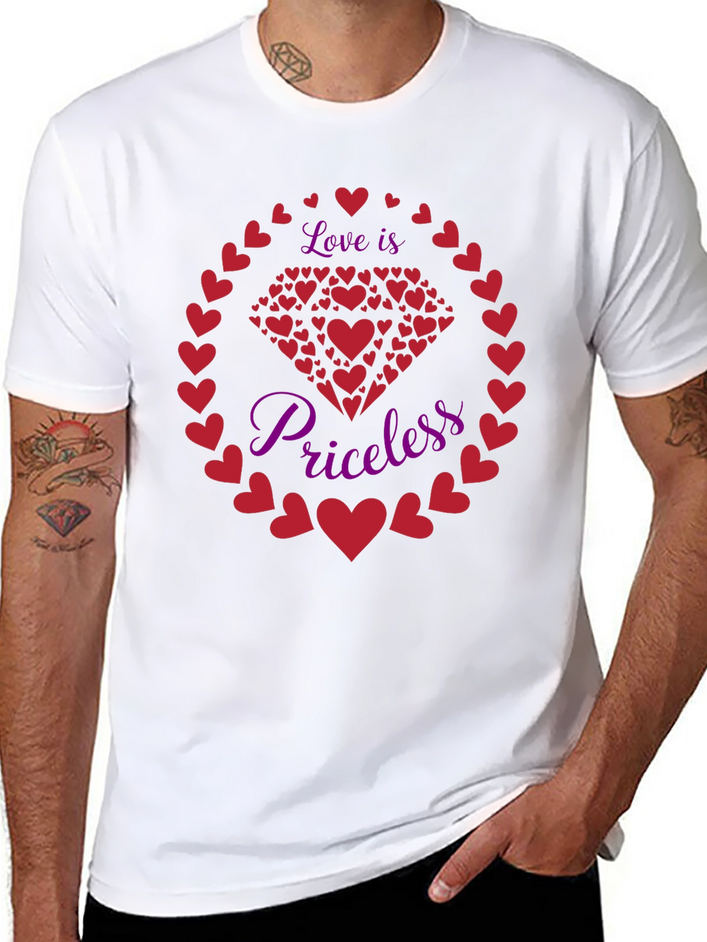 Love Is Priceless Heart Graphic Tee