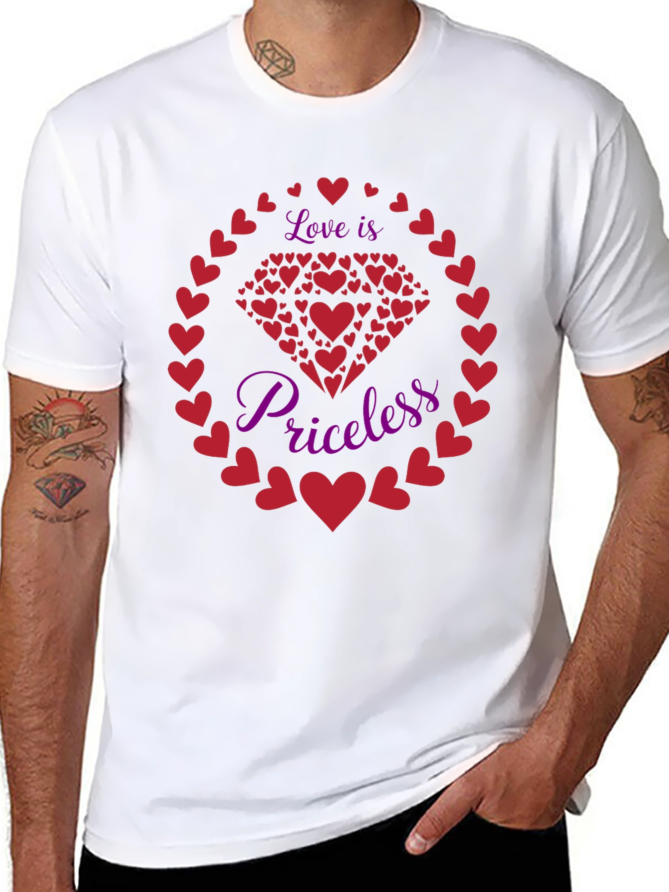 Love Is Priceless Heart Graphic Tee