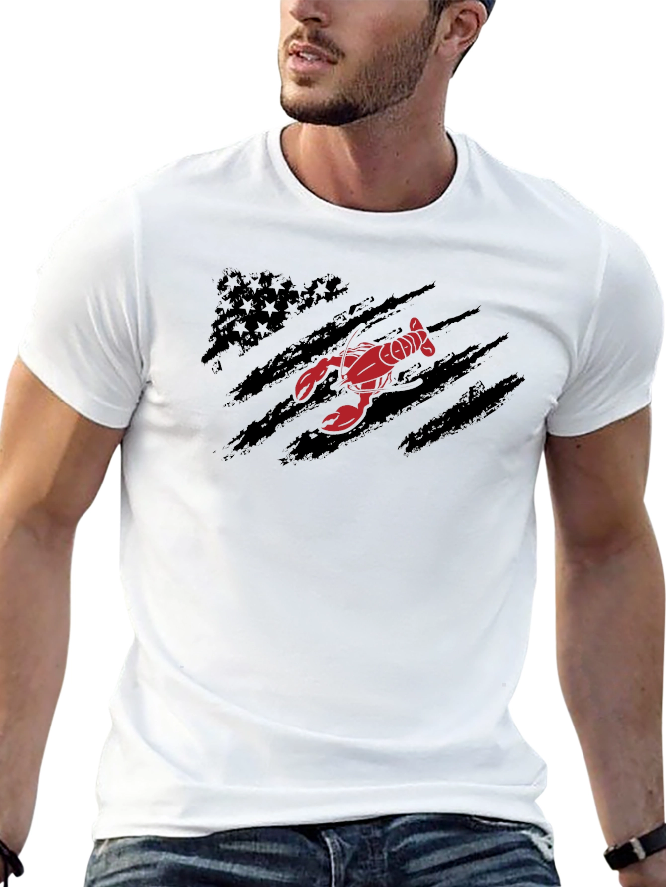 Lobster American Flag T-Shirt