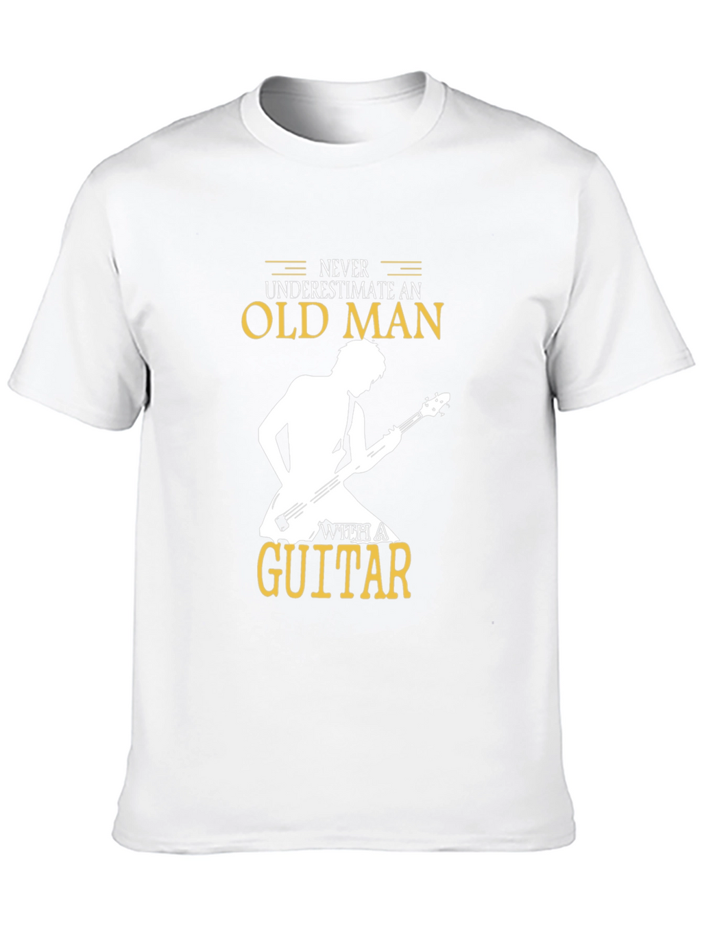 Never Underestimate Old Man Guitar T-Shirt