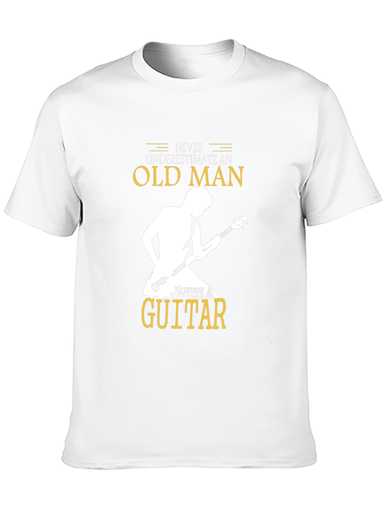 Never Underestimate Old Man Guitar T-Shirt