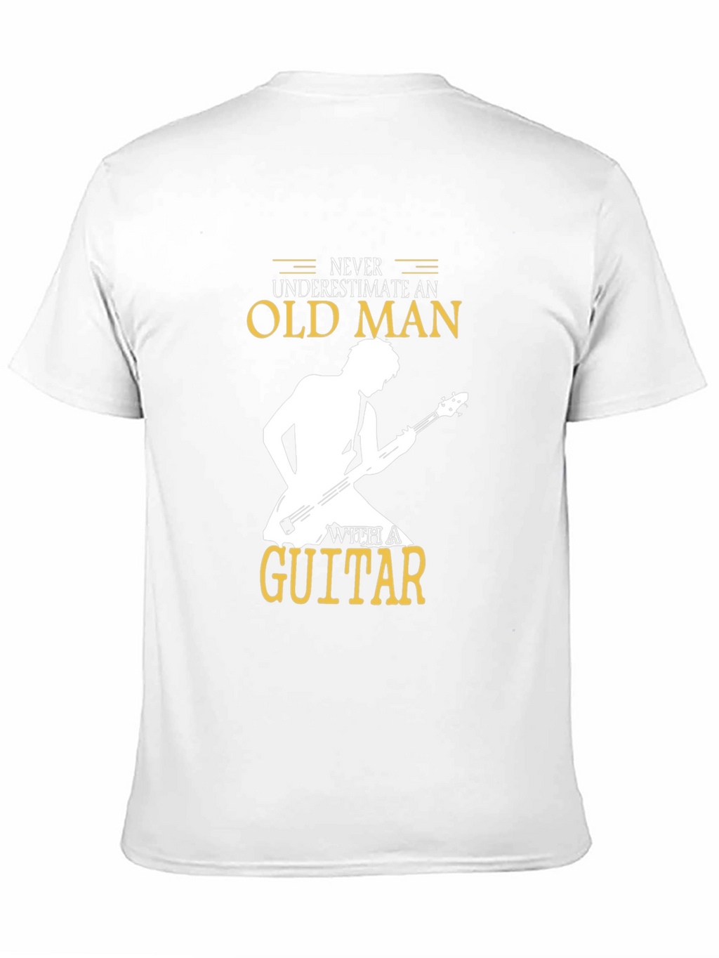 Never Underestimate Old Man Guitar T-Shirt