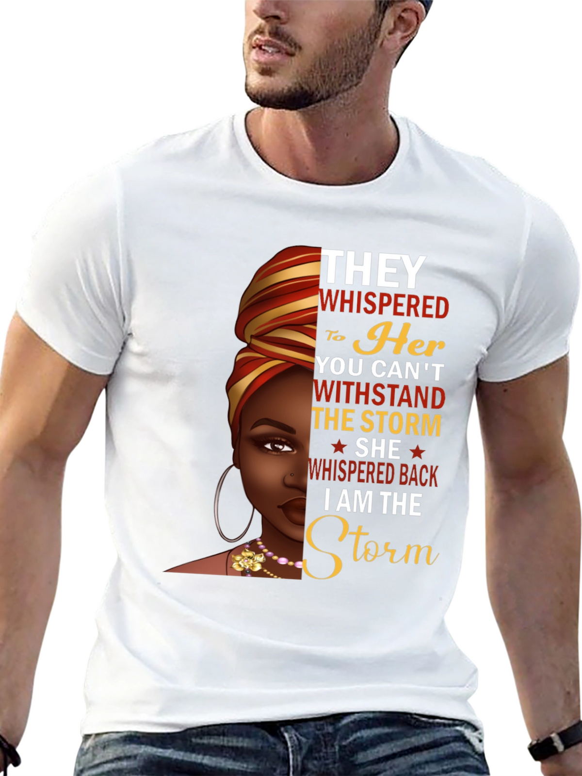 I Am The Storm Graphic Tee - Empowering Black Woman Design