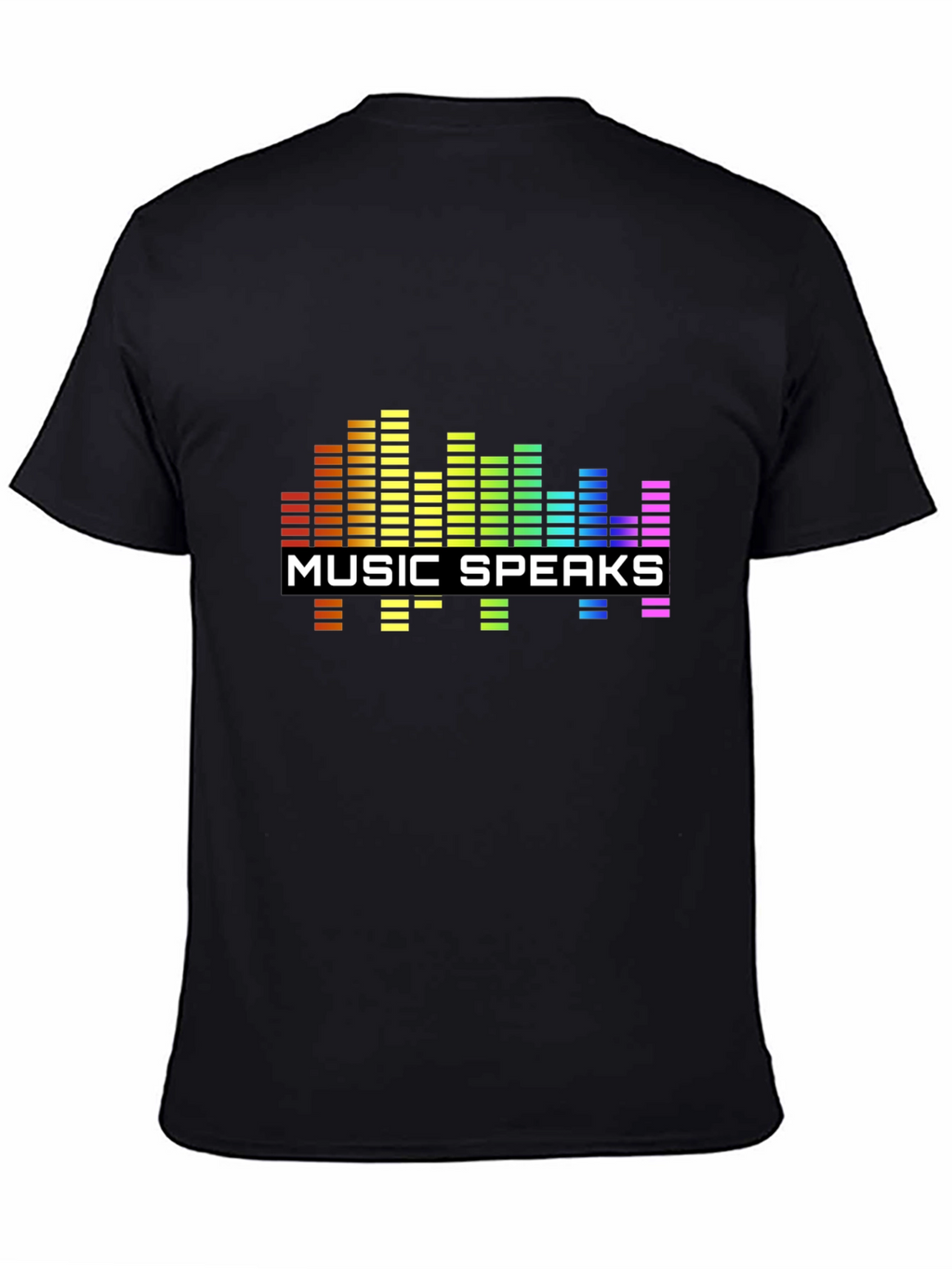 Music Speaks Graphic Black T-Shirt