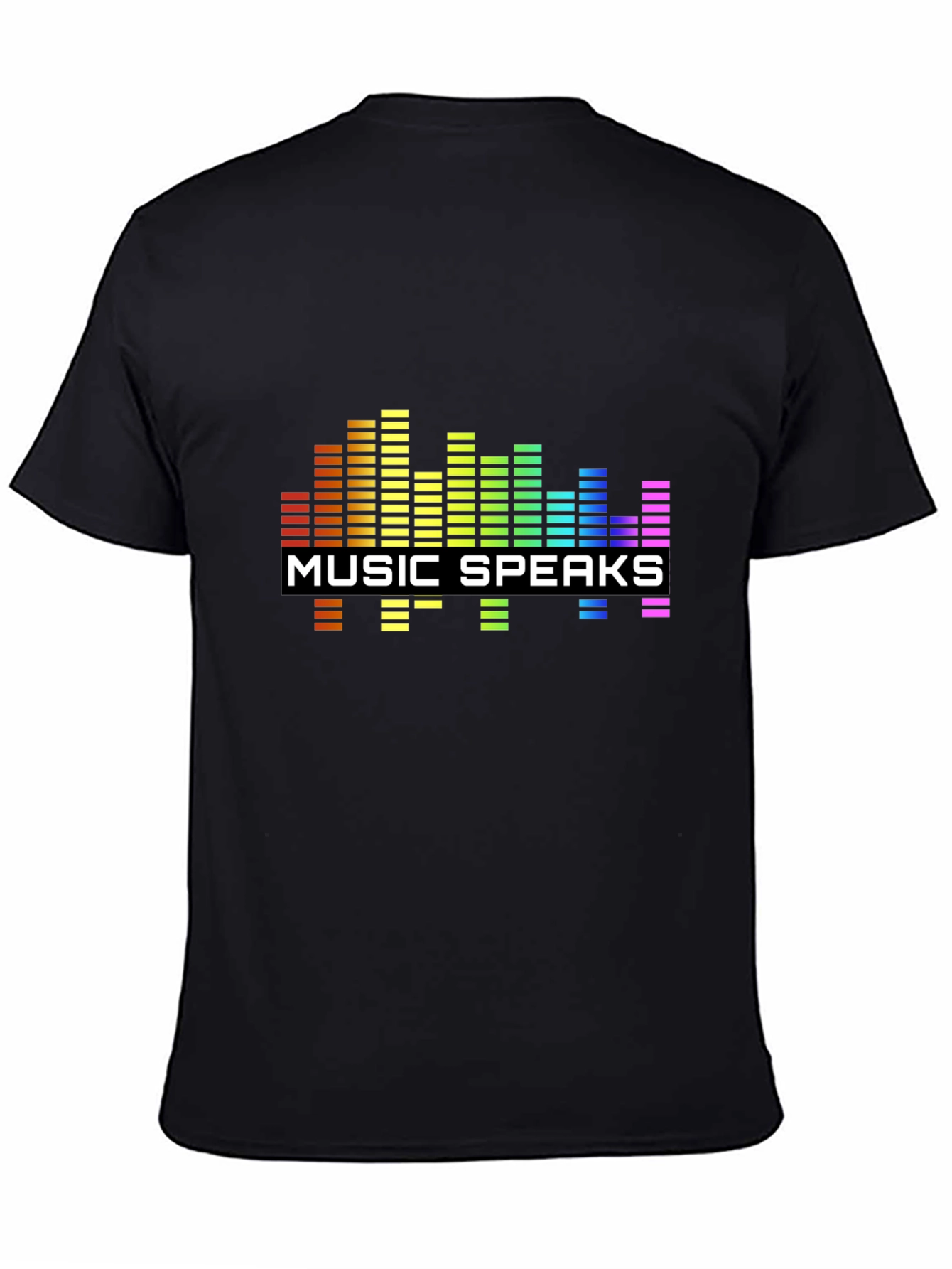 Music Speaks Graphic Black T-Shirt