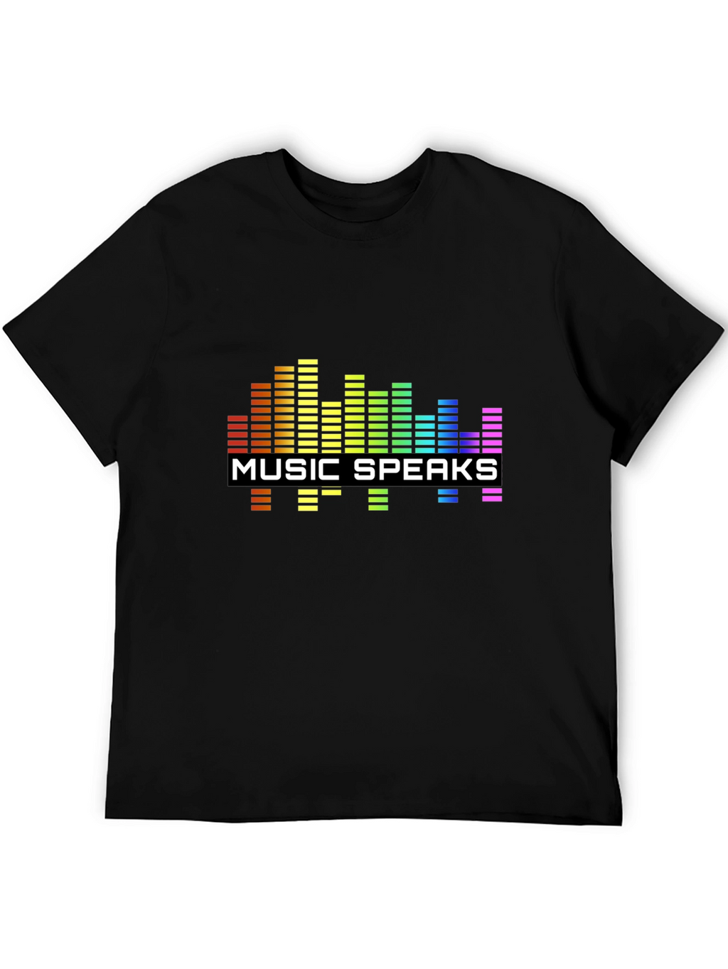 Music Speaks Graphic Black T-Shirt