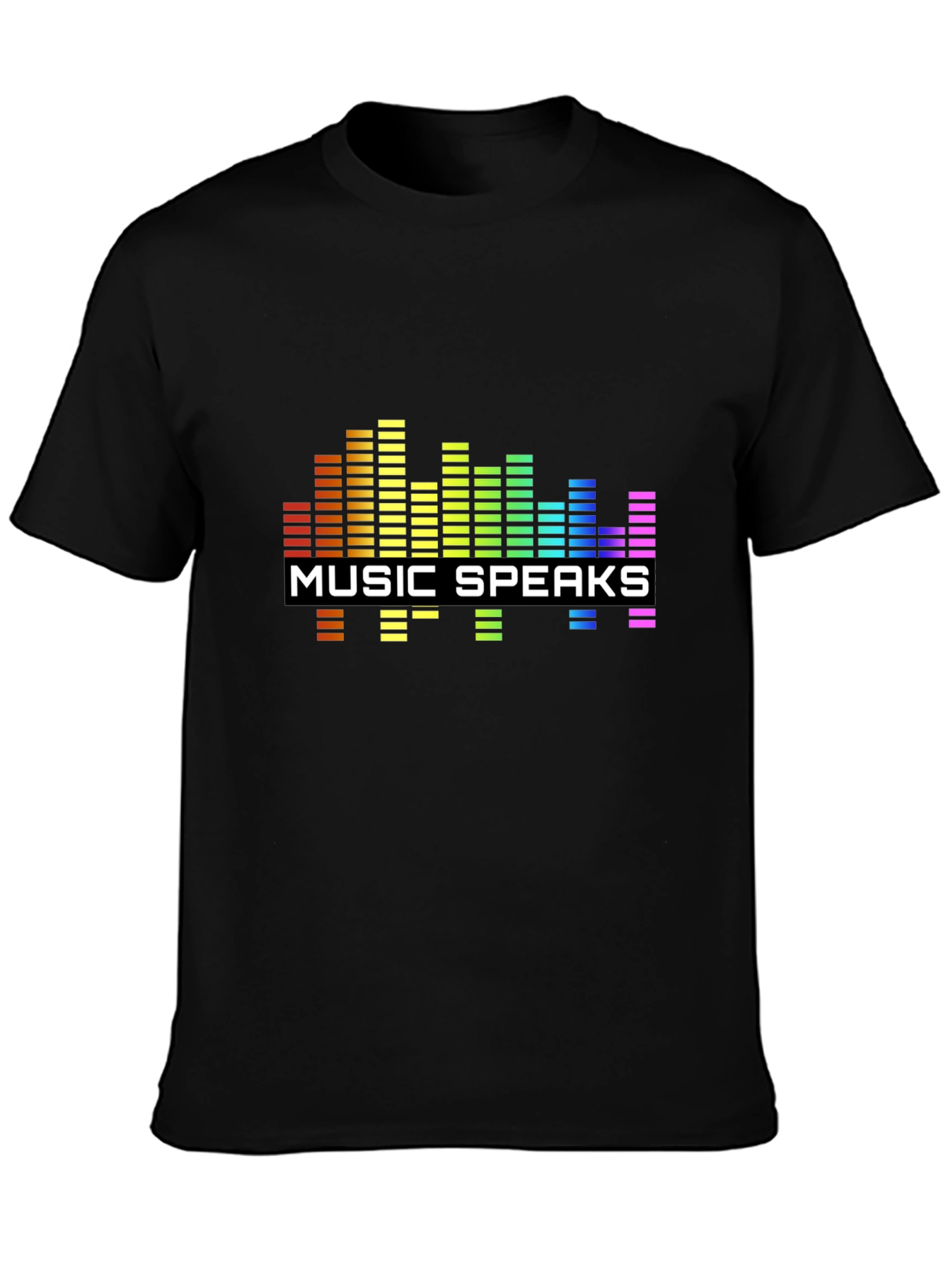 Music Speaks Graphic Black T-Shirt