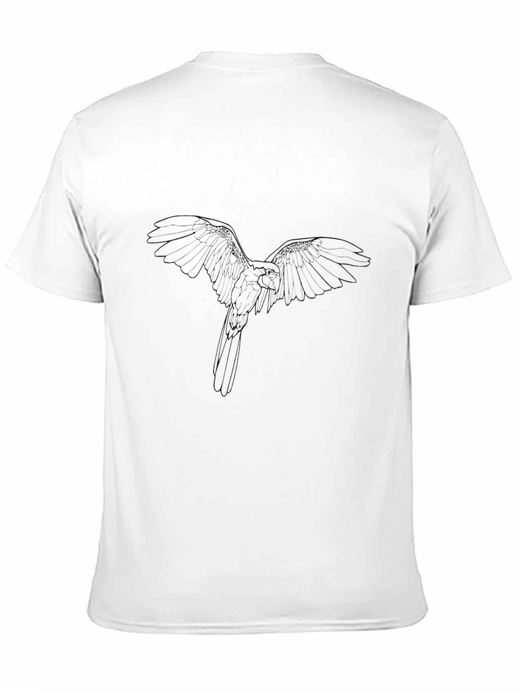 Mens Black T-Shirt with Bird Design
