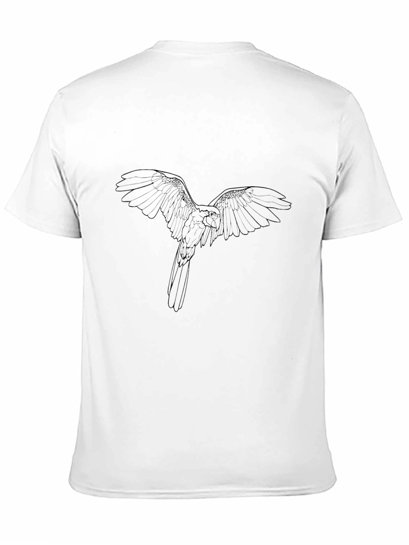 Mens Black T-Shirt with Bird Design