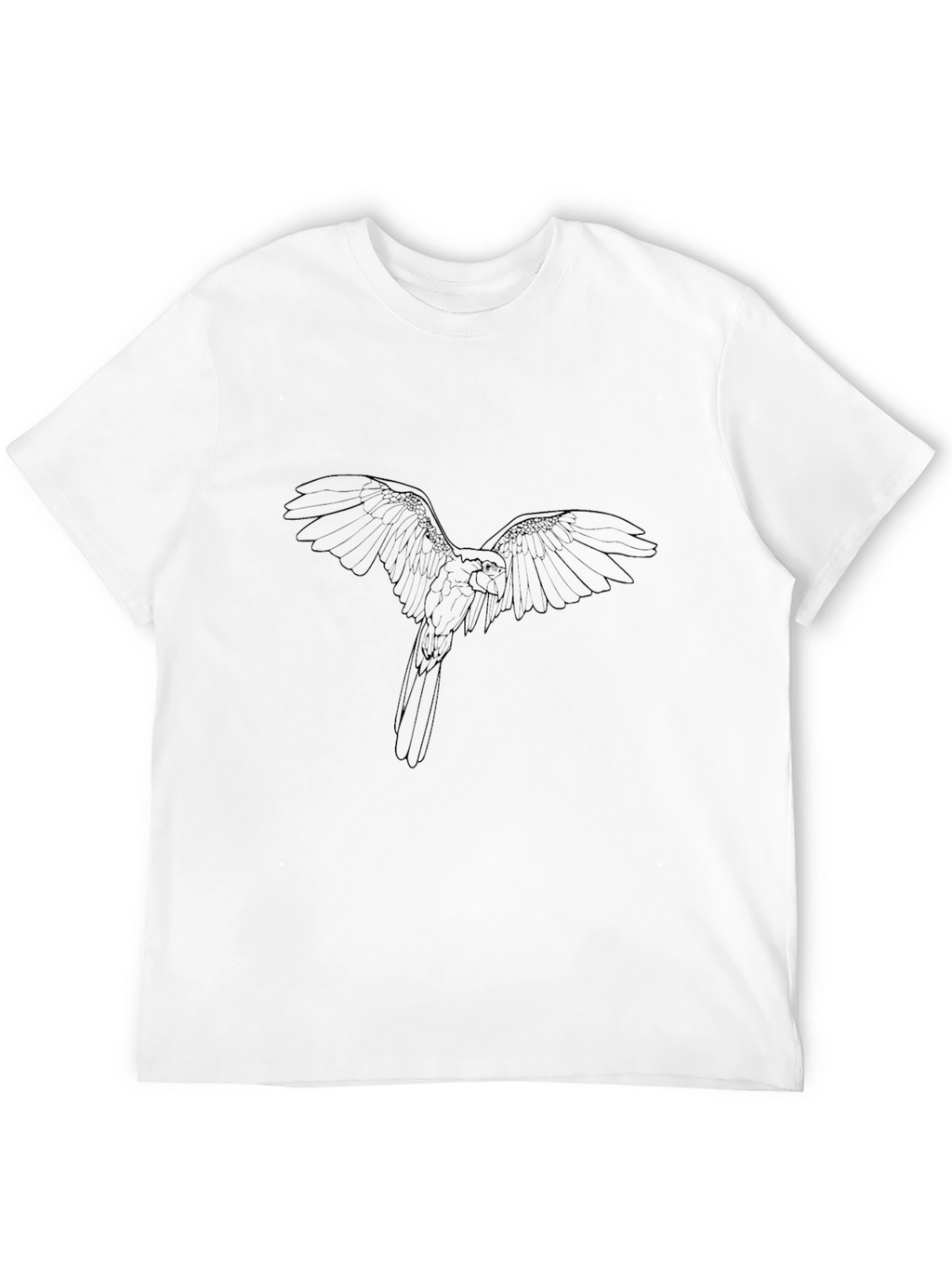 Mens Black T-Shirt with Bird Design