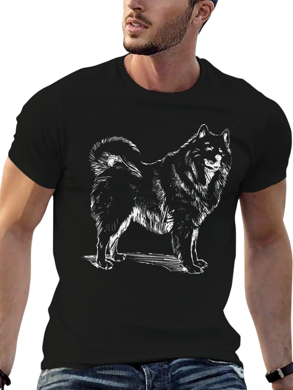 Dog Graphic Black T-Shirt