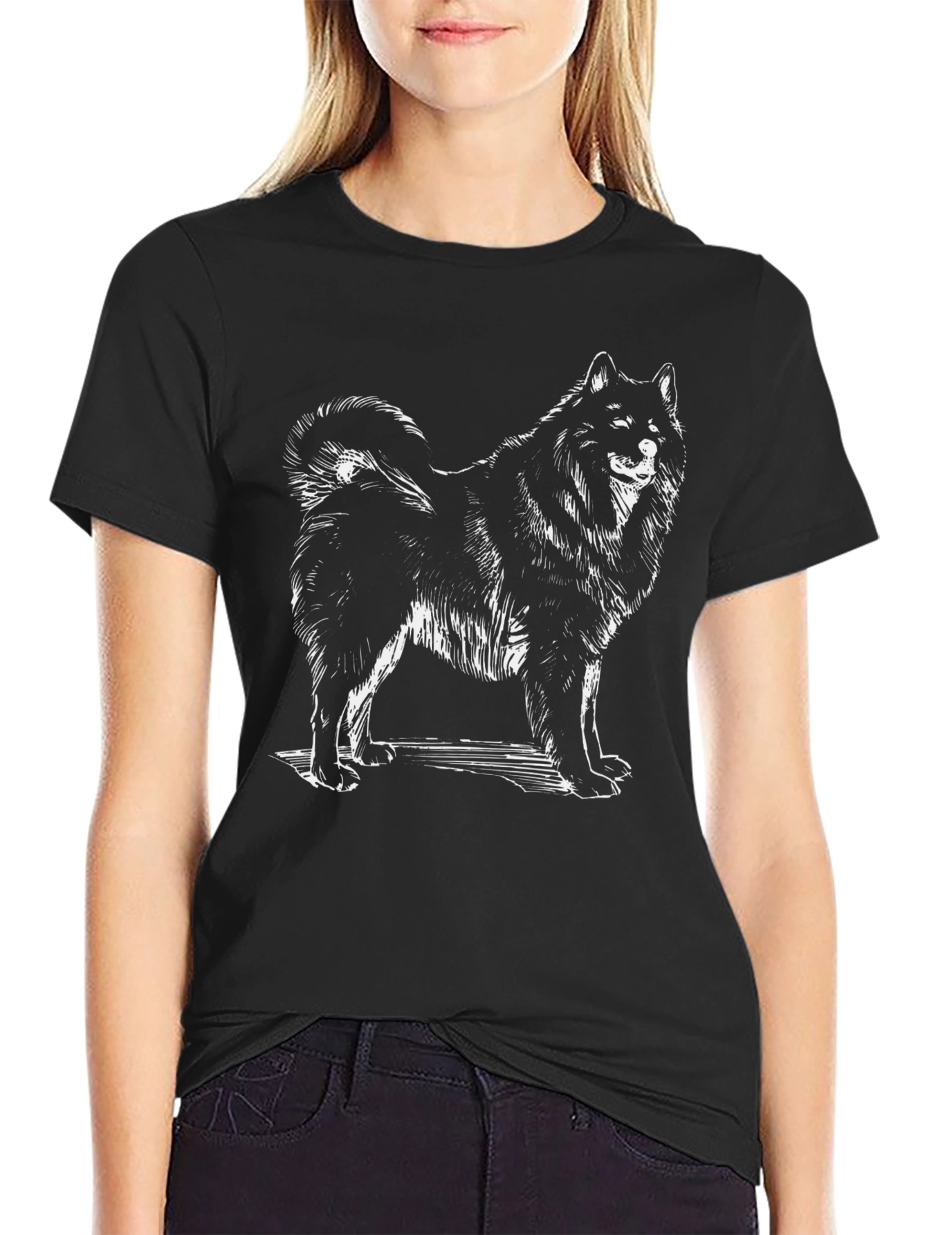 Dog Graphic Black T-Shirt