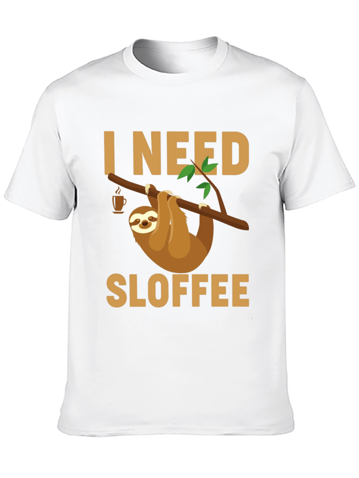 I Need Sloffee Sloth T-Shirt - Funny Coffee Lover Tee