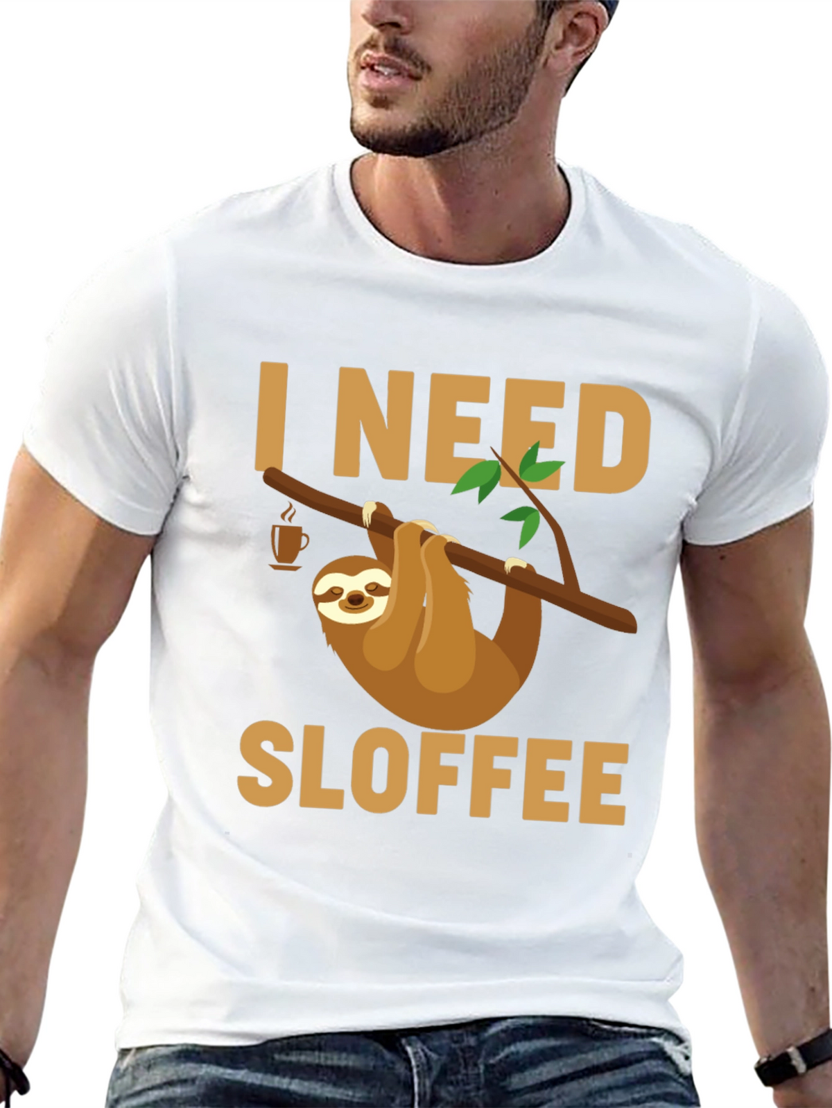 I Need Sloffee Sloth T-Shirt - Funny Coffee Lover Tee