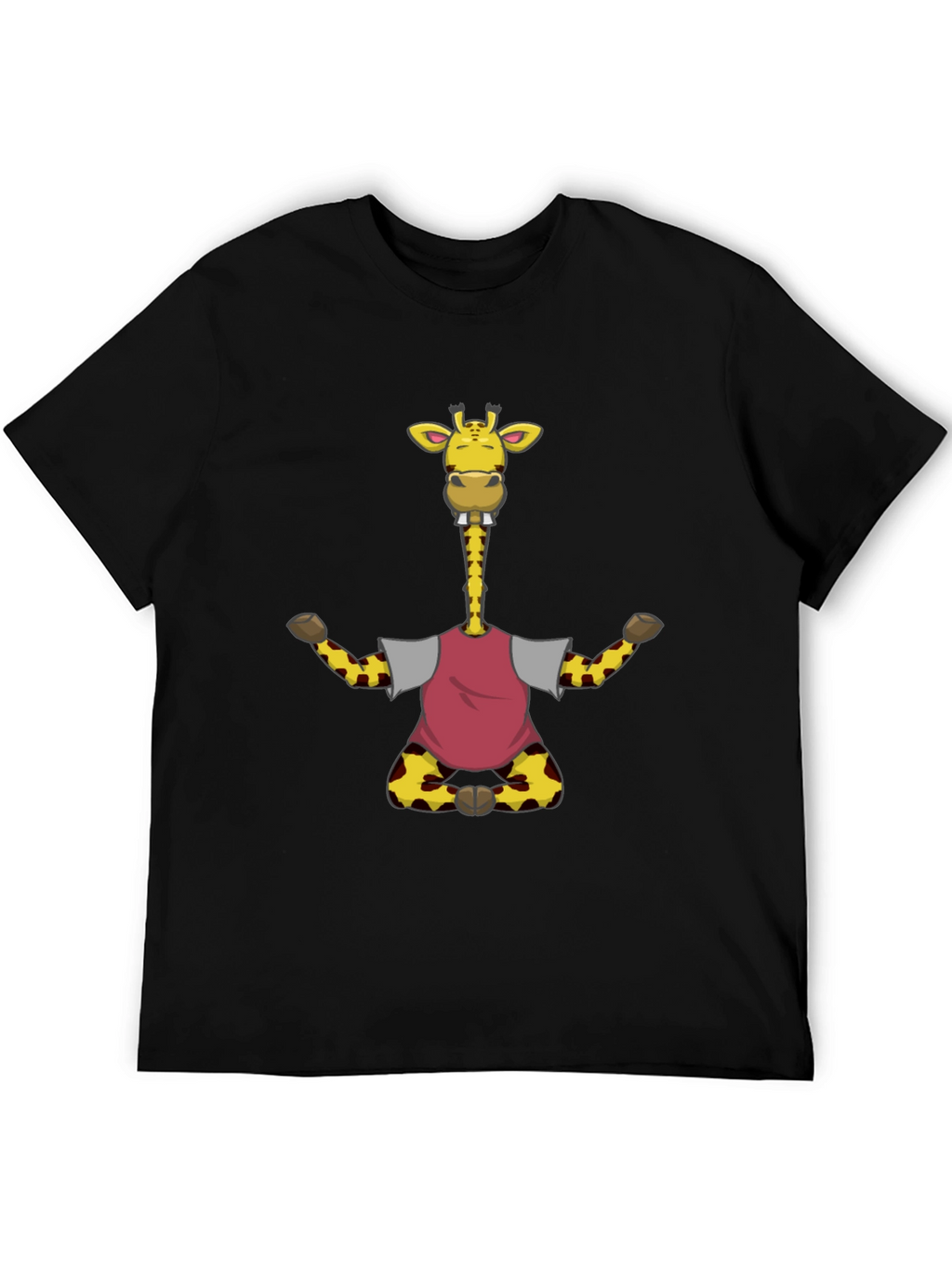 Funny Giraffe T-Shirt - Mens Black Tee