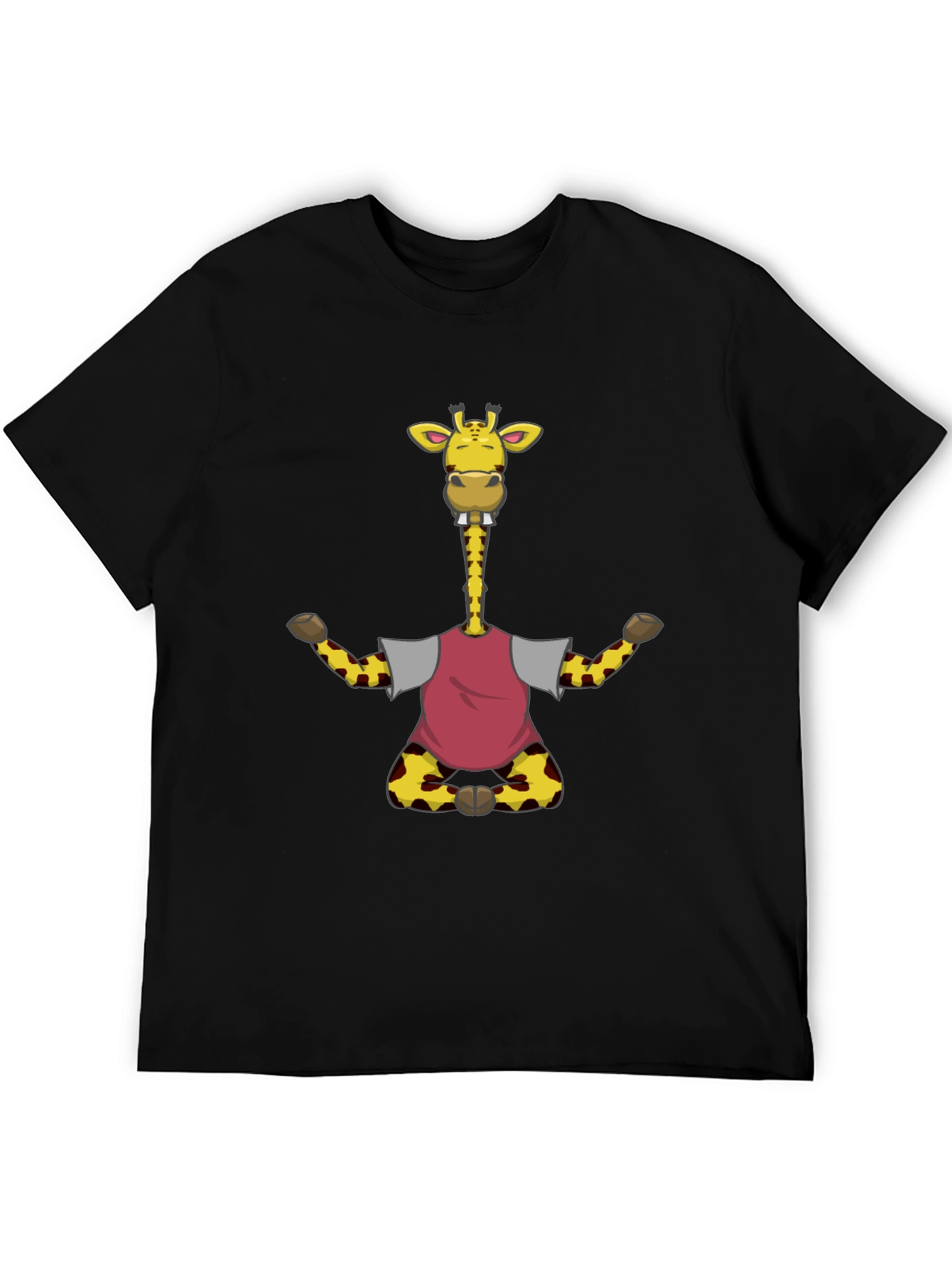 Funny Giraffe T-Shirt - Mens Black Tee