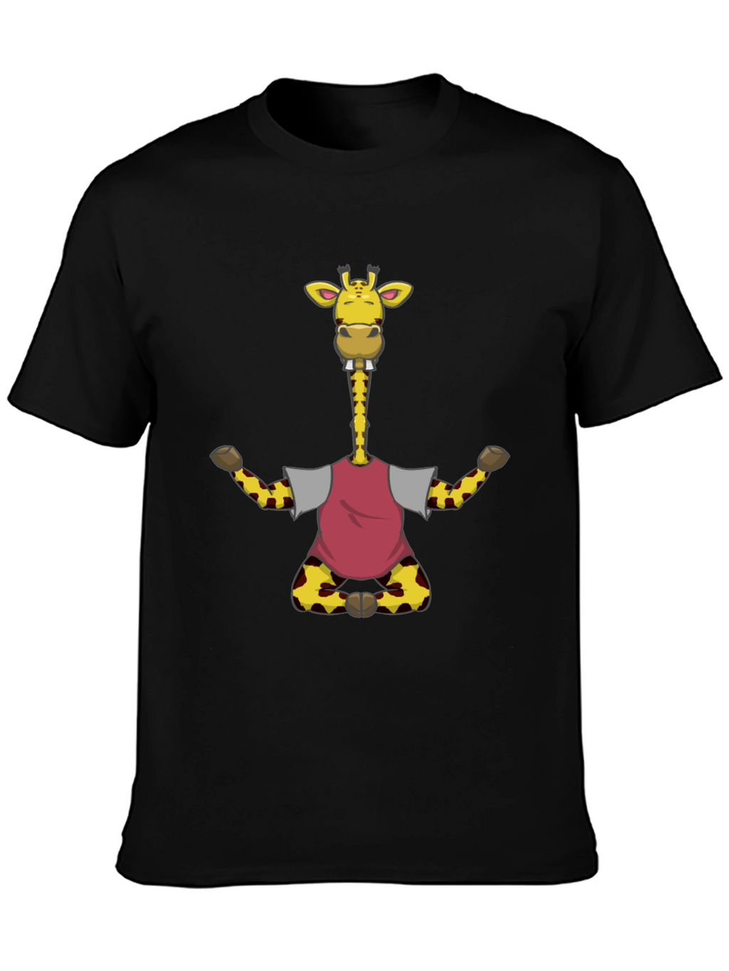 Funny Giraffe T-Shirt - Mens Black Tee