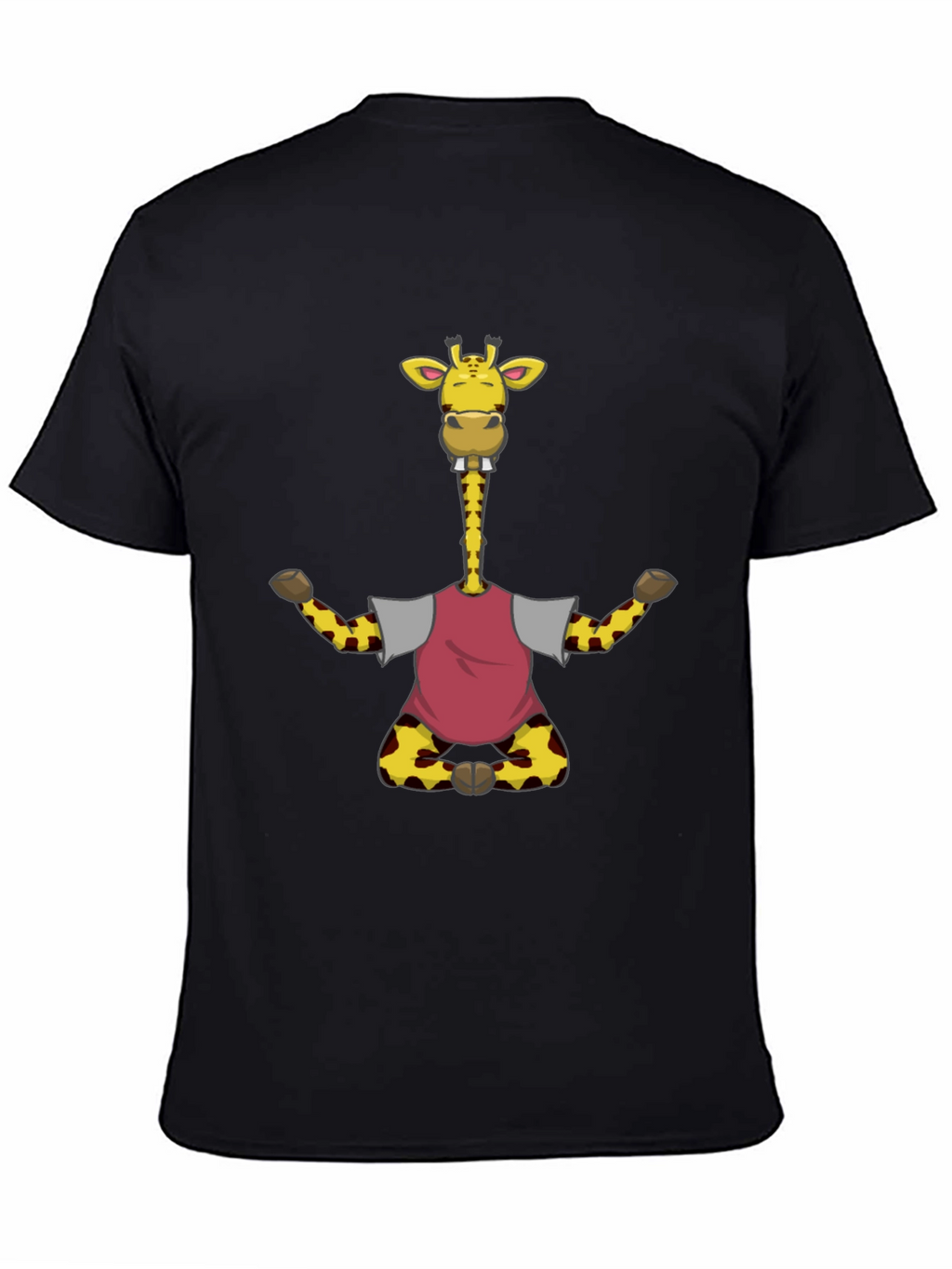 Funny Giraffe T-Shirt - Mens Black Tee