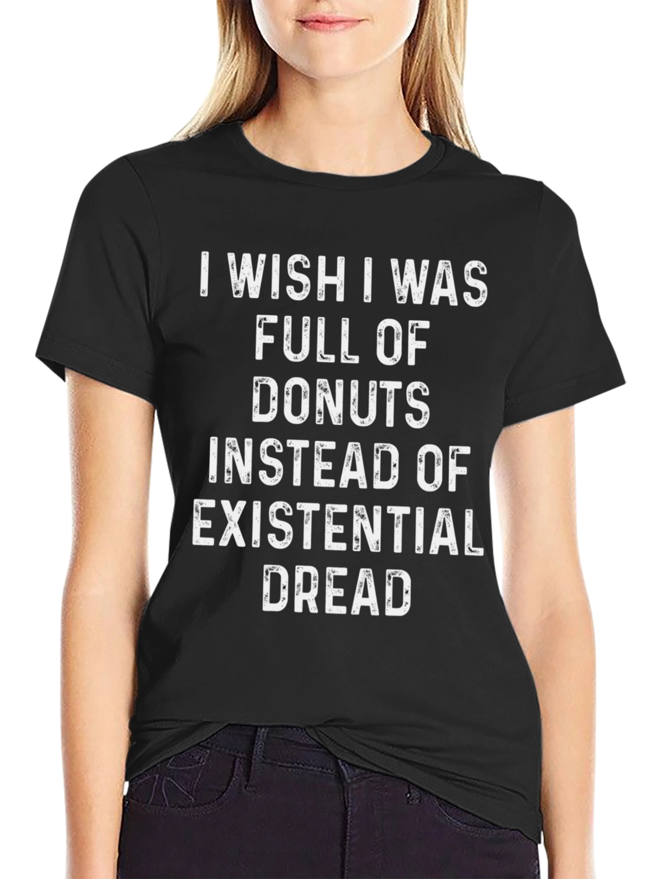 Donut Existential Dread Graphic Tee - Funny Novelty T-Shirt