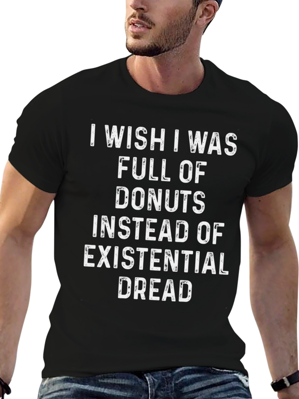 Donut Existential Dread Graphic Tee - Funny Novelty T-Shirt