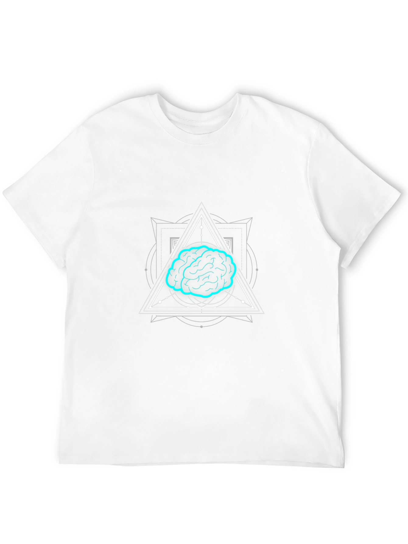 Brain Graphic T-Shirt - Black Cotton Tee for Men