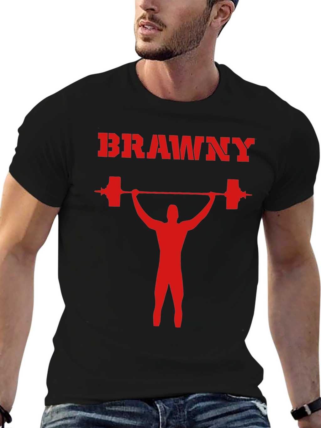 BRAWNY Weightlifting T-Shirt - Black Gym Tee