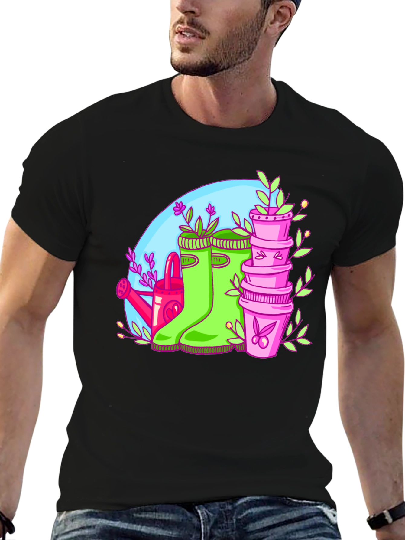 Gardening Boots & Pots Graphic T-Shirt