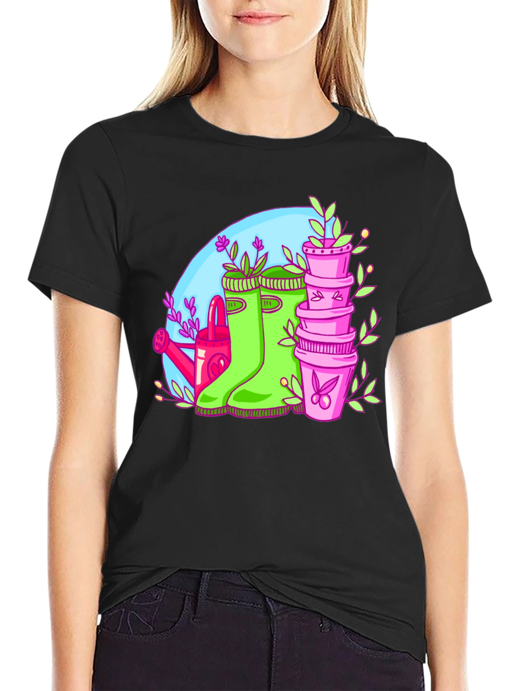 Gardening Boots & Pots Graphic T-Shirt