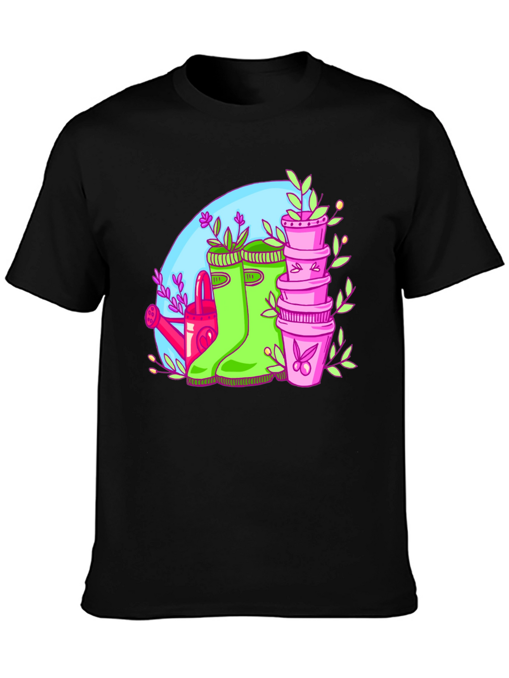 Gardening Boots & Pots Graphic T-Shirt