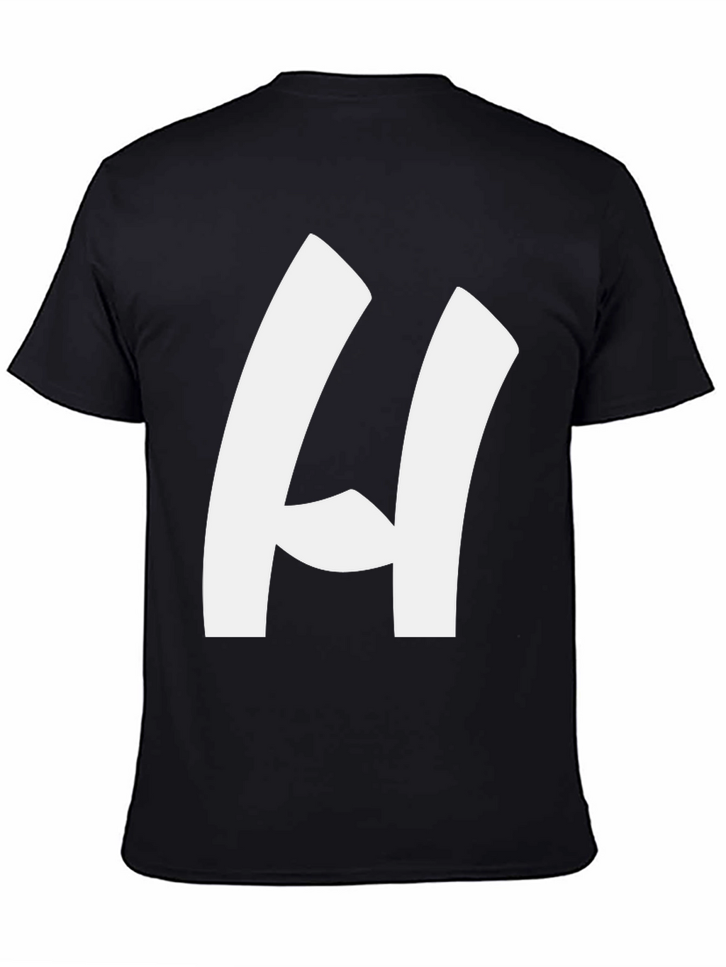 Bold H Black T-Shirt - Modern Casual Style