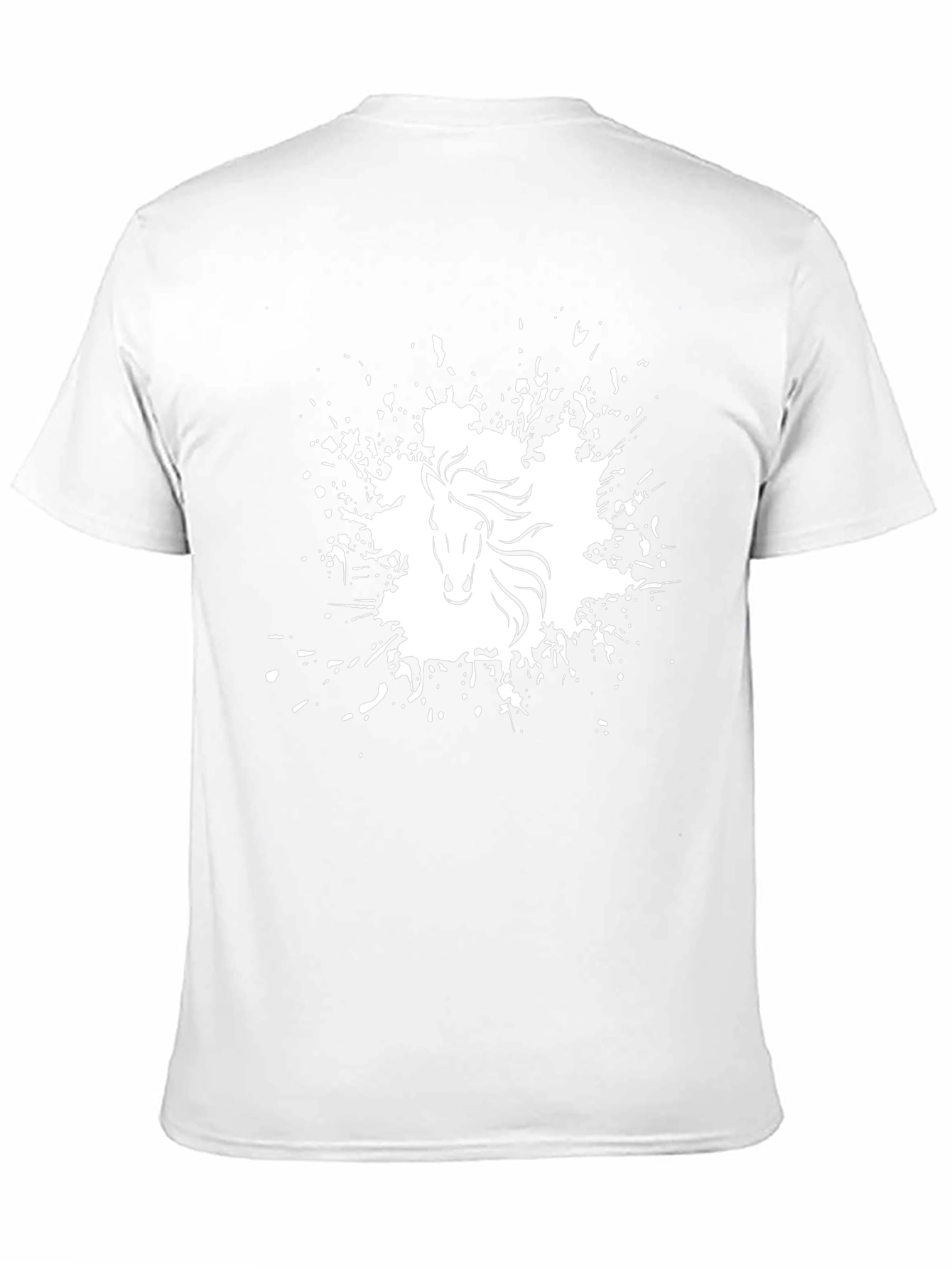 Horse Splatter Graphic Tee - Black Cotton Comfort