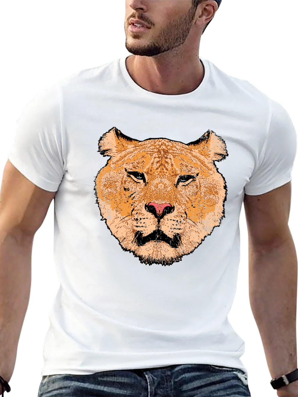 Lioness Graphic Print Black T-Shirt