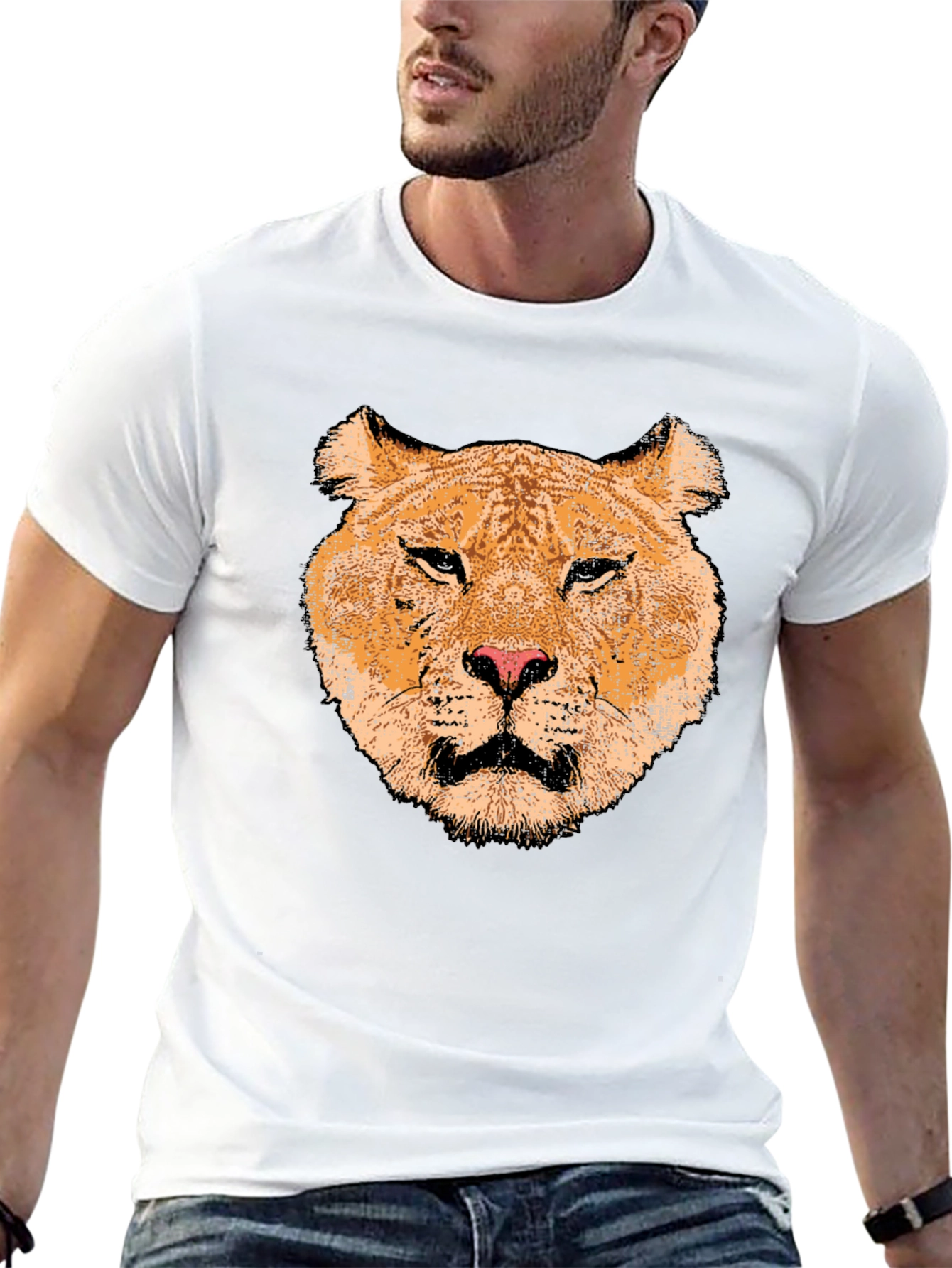 Lioness Graphic Print Black T-Shirt