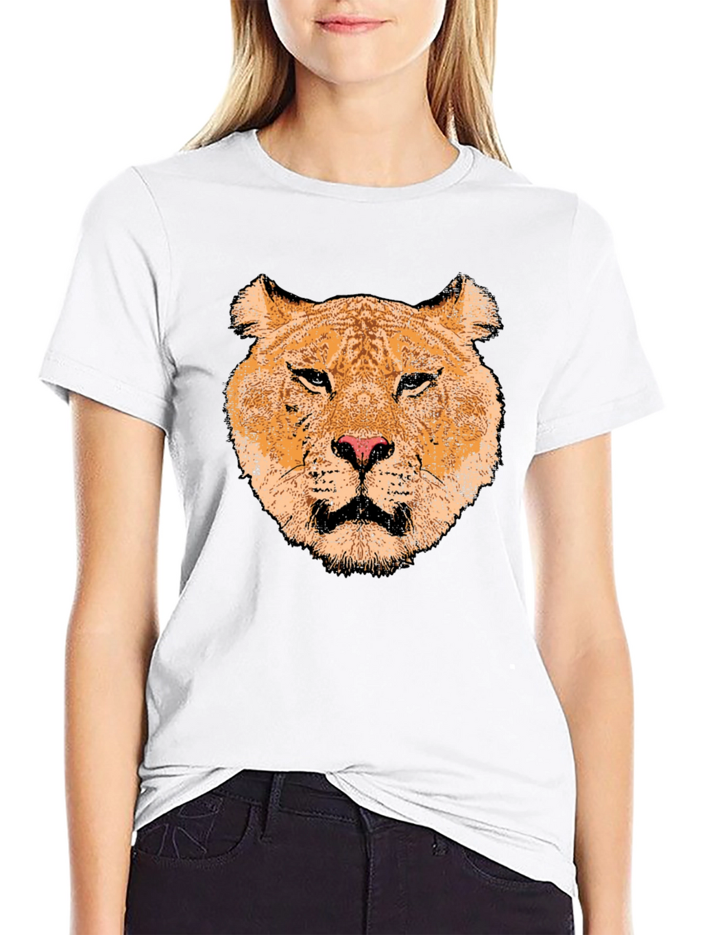 Lioness Graphic Print Black T-Shirt
