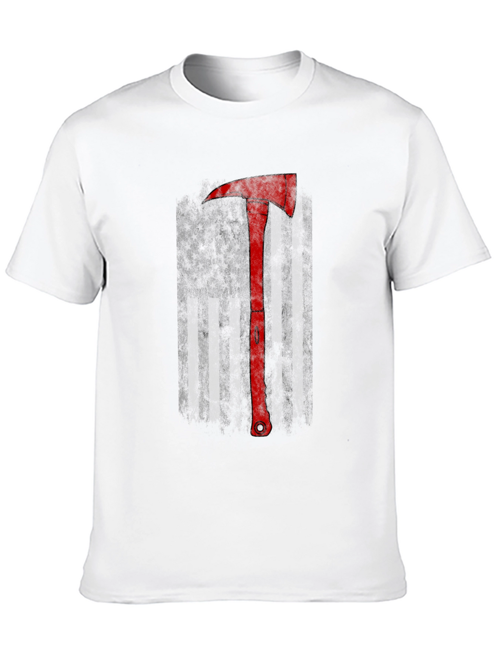 Firefighter Axe Flag Graphic Tee