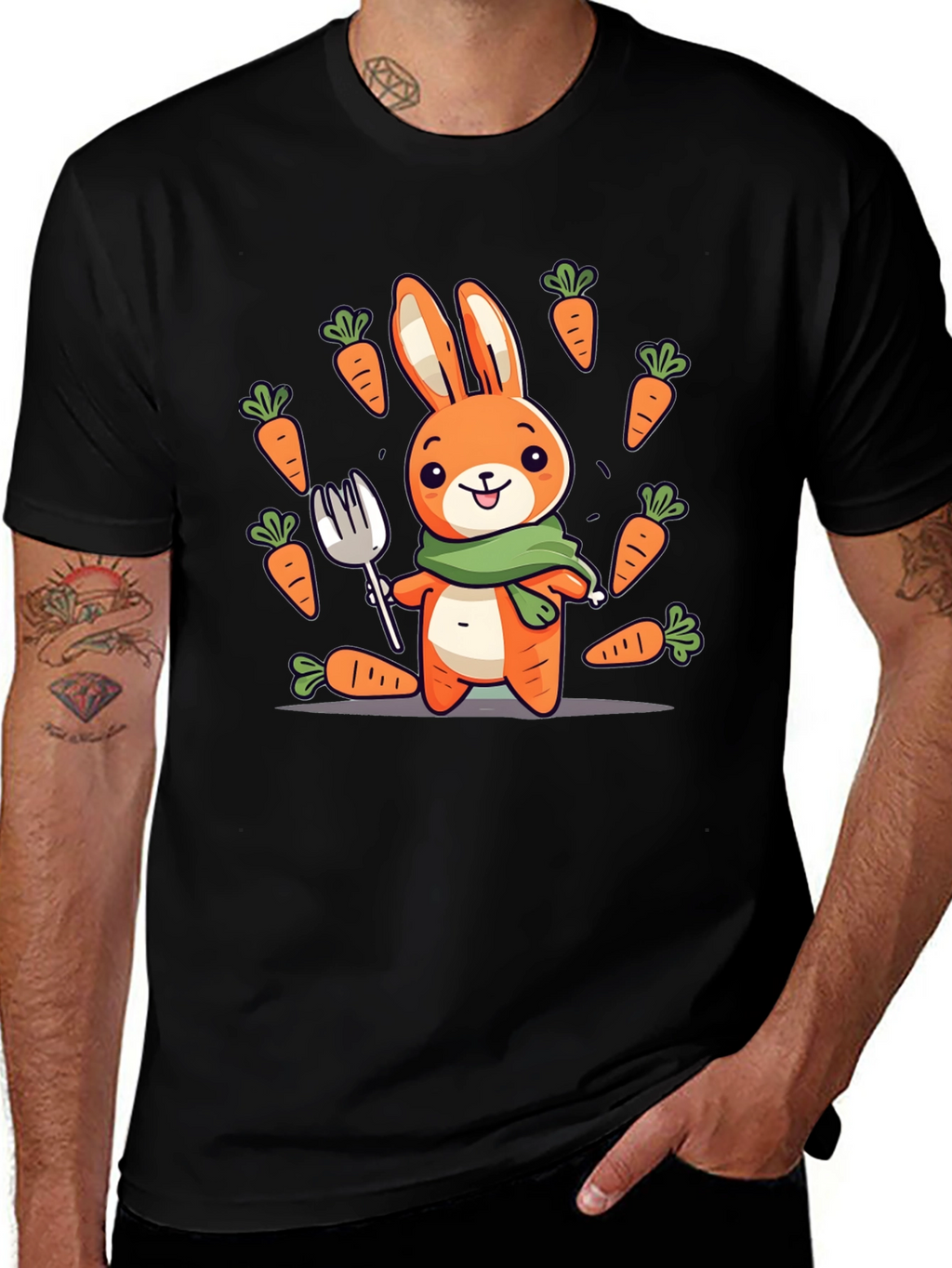 Bunny Carrot T-Shirt - Cute Cartoon Design