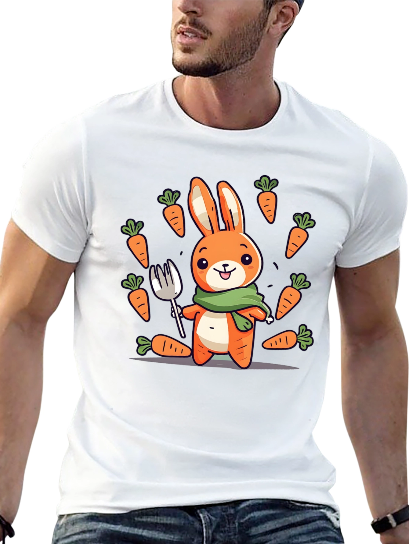 Bunny Carrot T-Shirt - Cute Cartoon Design