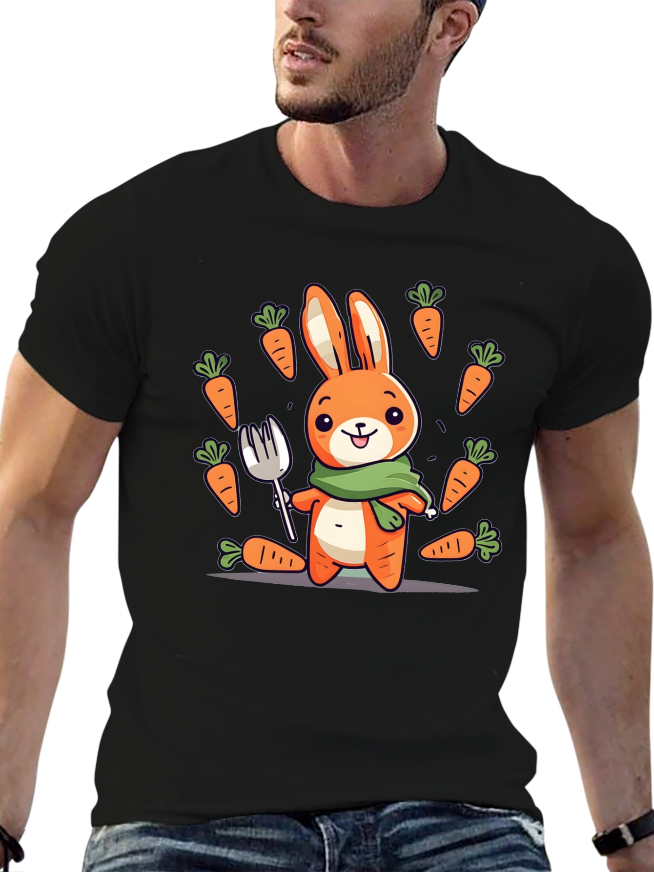 Bunny Carrot T-Shirt - Cute Cartoon Design