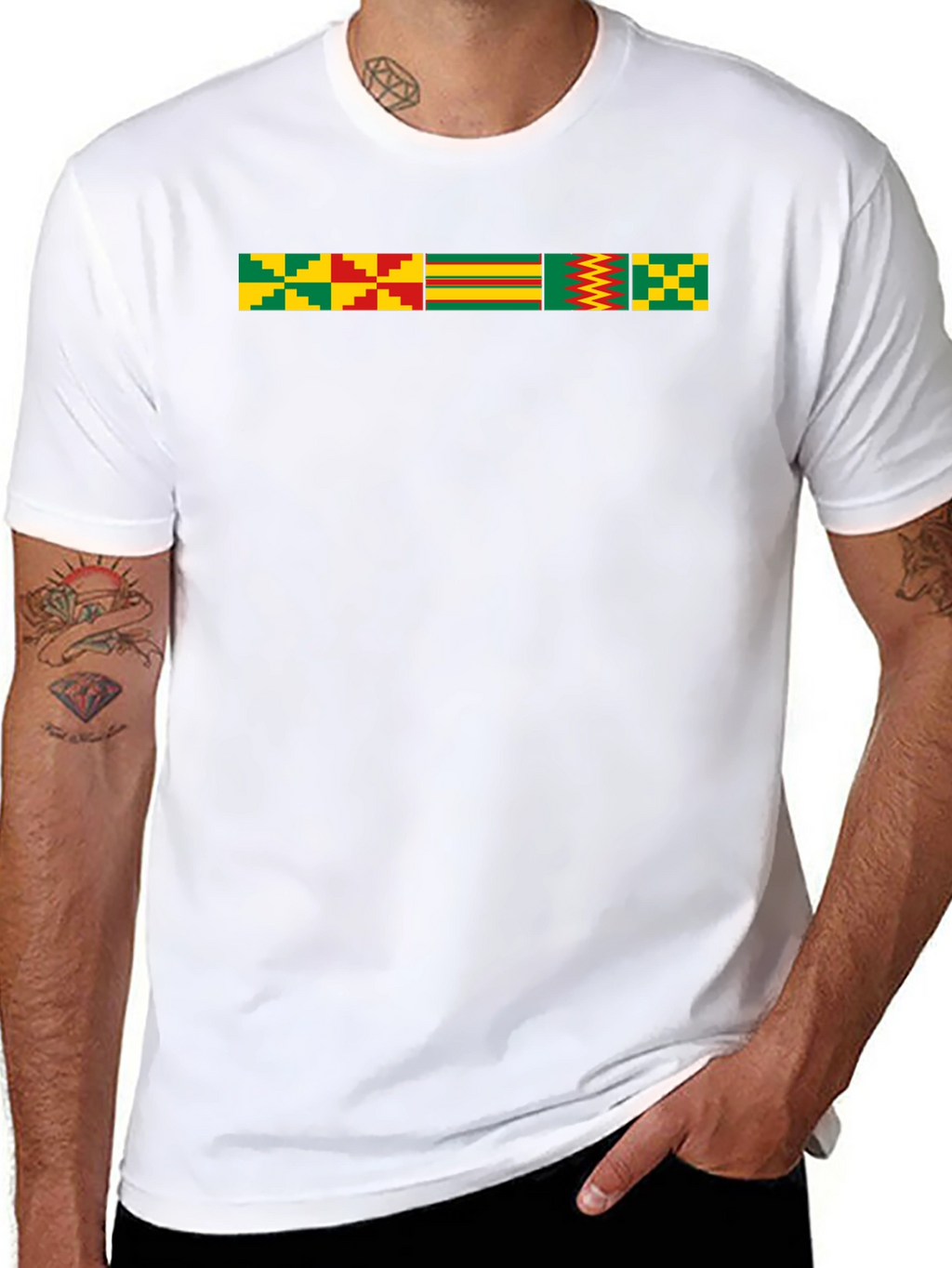 Kente Cloth Inspired Graphic T-Shirt