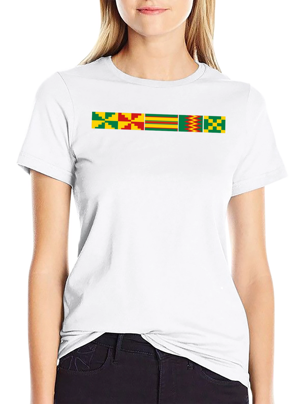 Kente Cloth Inspired Graphic T-Shirt
