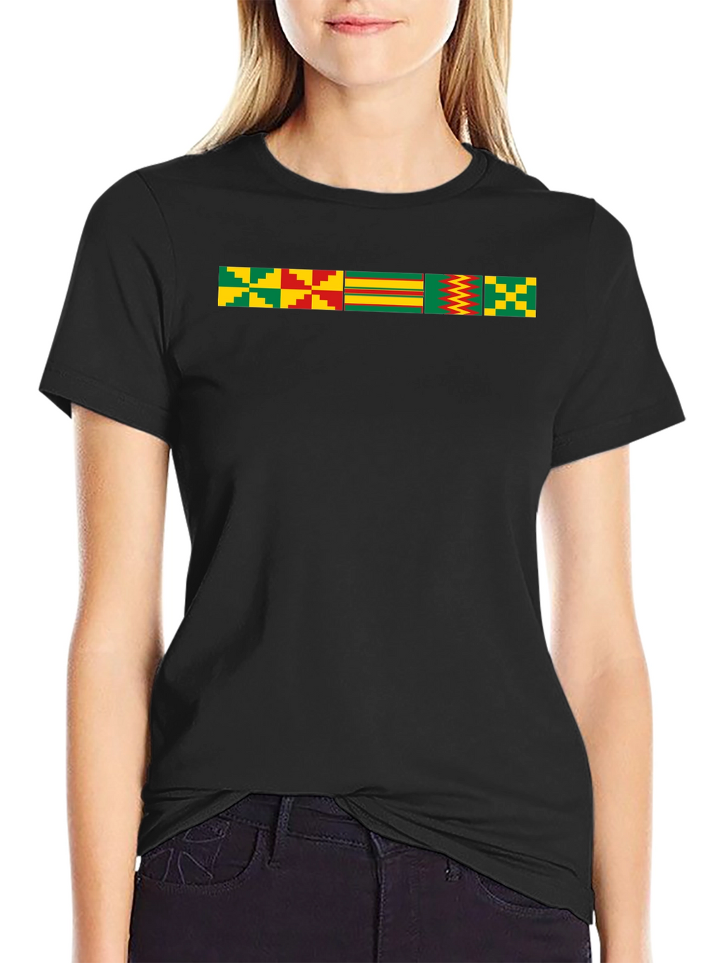Kente Cloth Inspired Graphic T-Shirt
