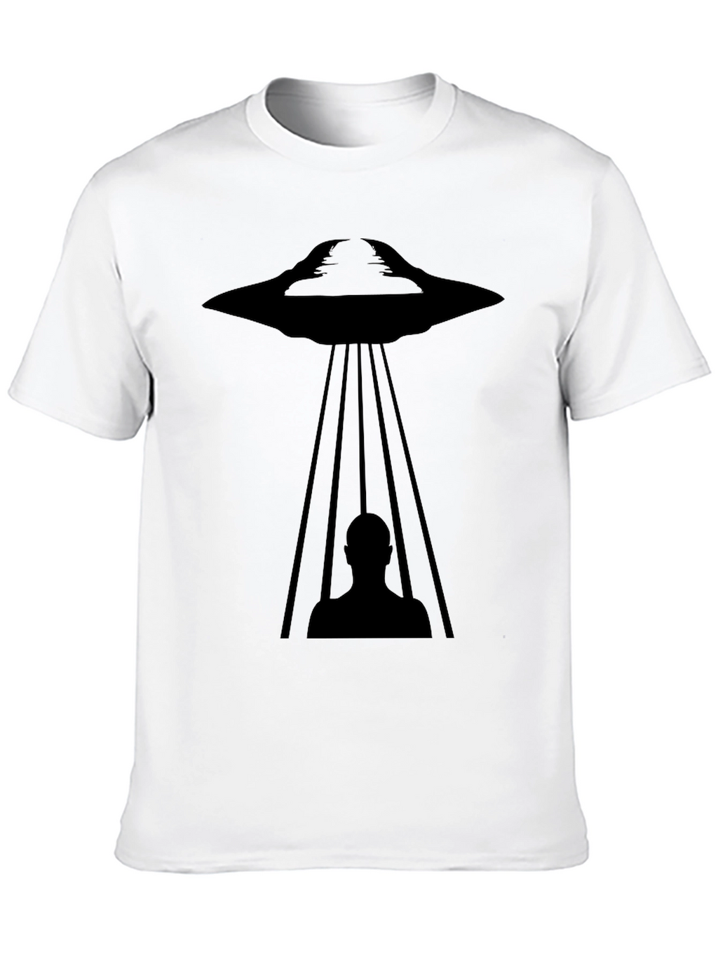 UFO Abduction Graphic T-Shirt - Black