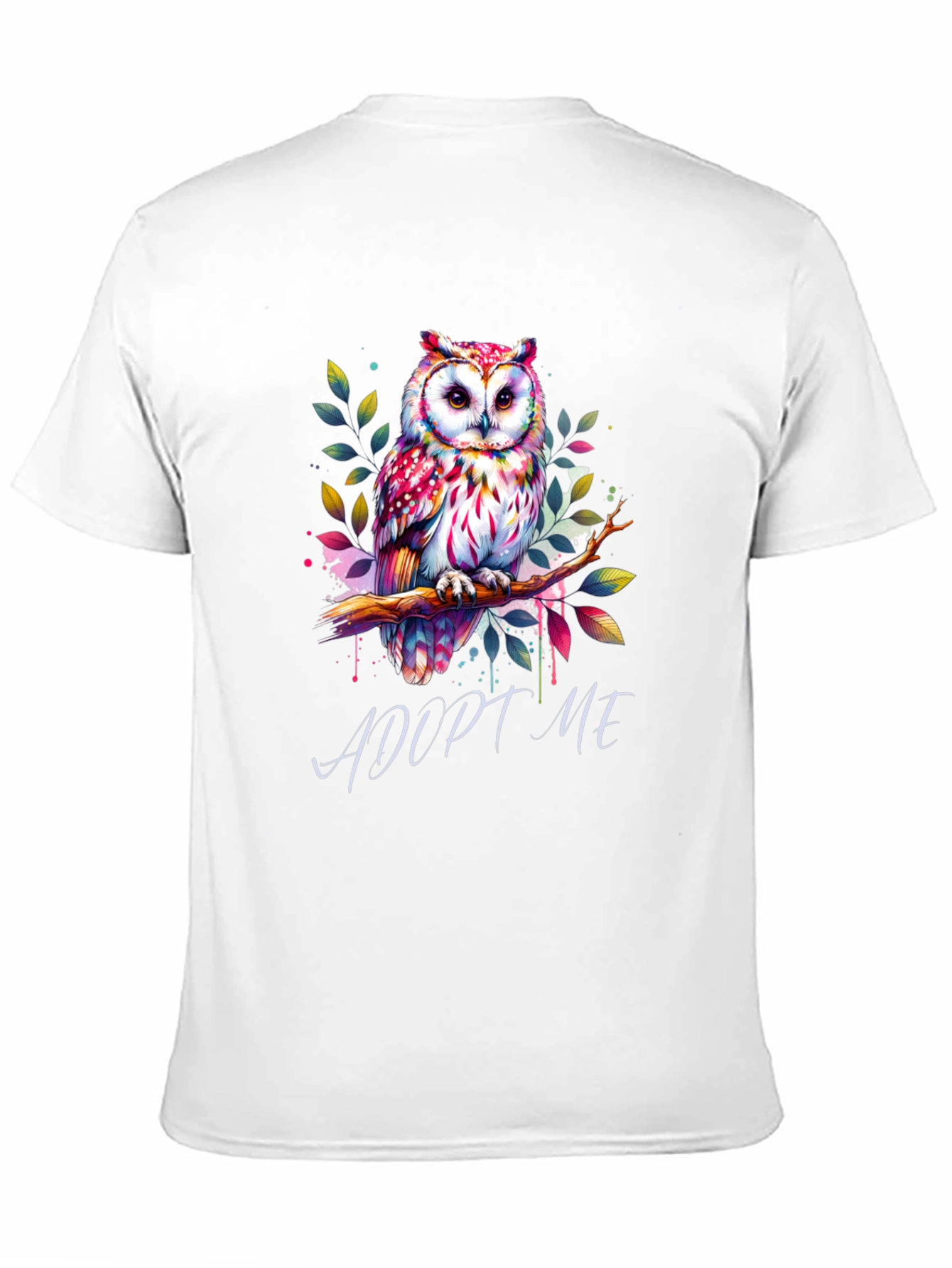 Adopt Me Owl Graphic Tee - Unique Colorful Design