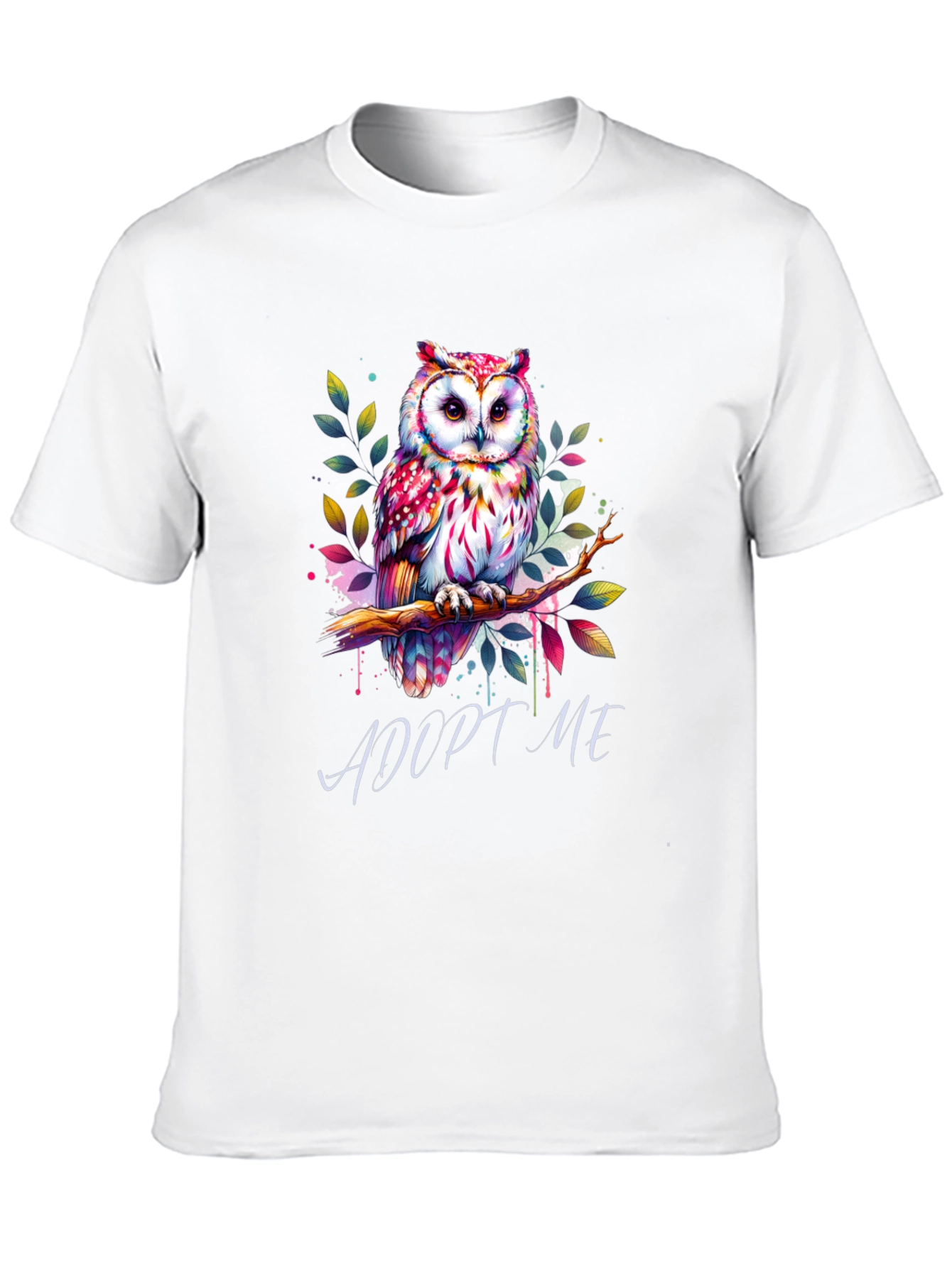Adopt Me Owl Graphic Tee - Unique Colorful Design