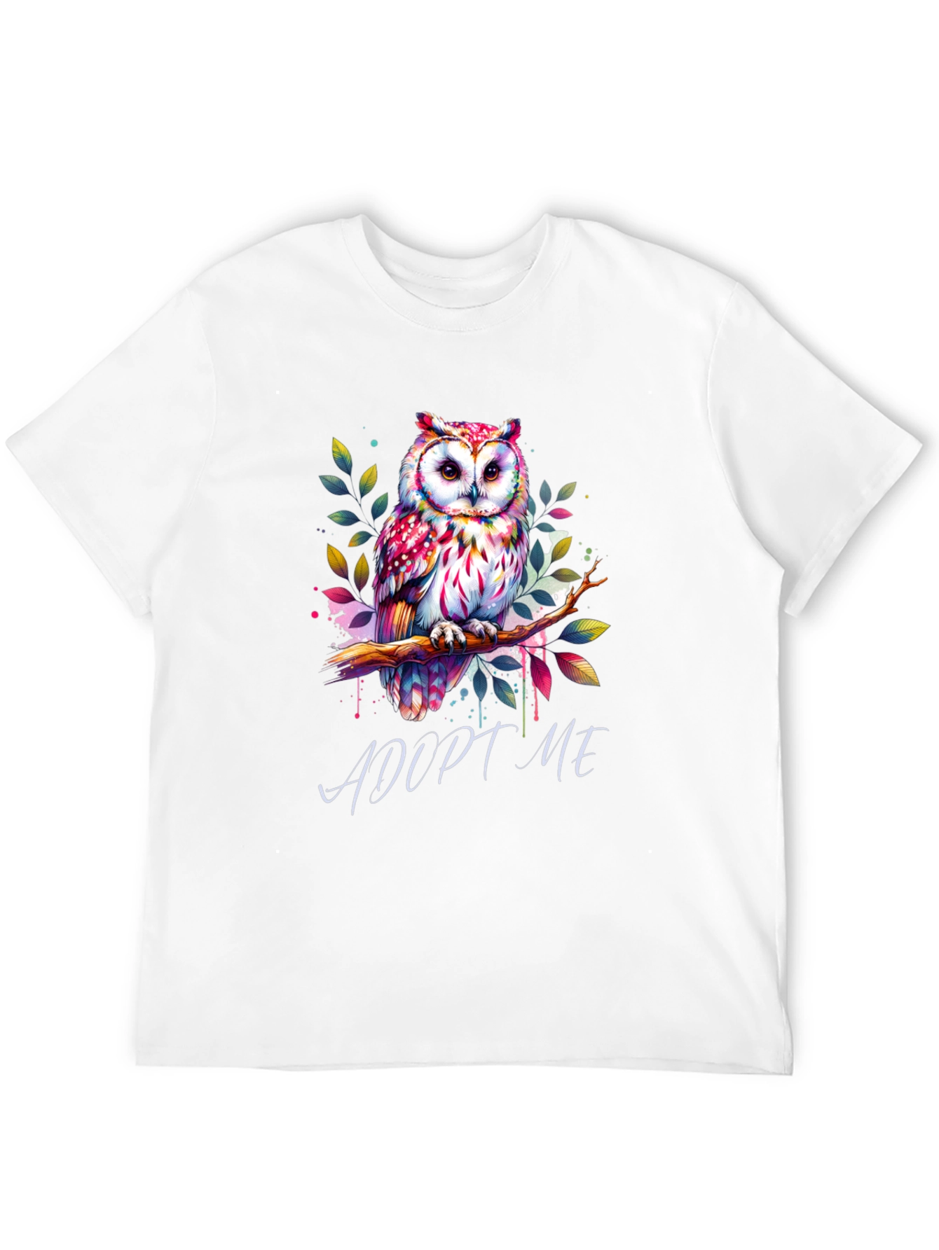 Adopt Me Owl Graphic Tee - Unique Colorful Design