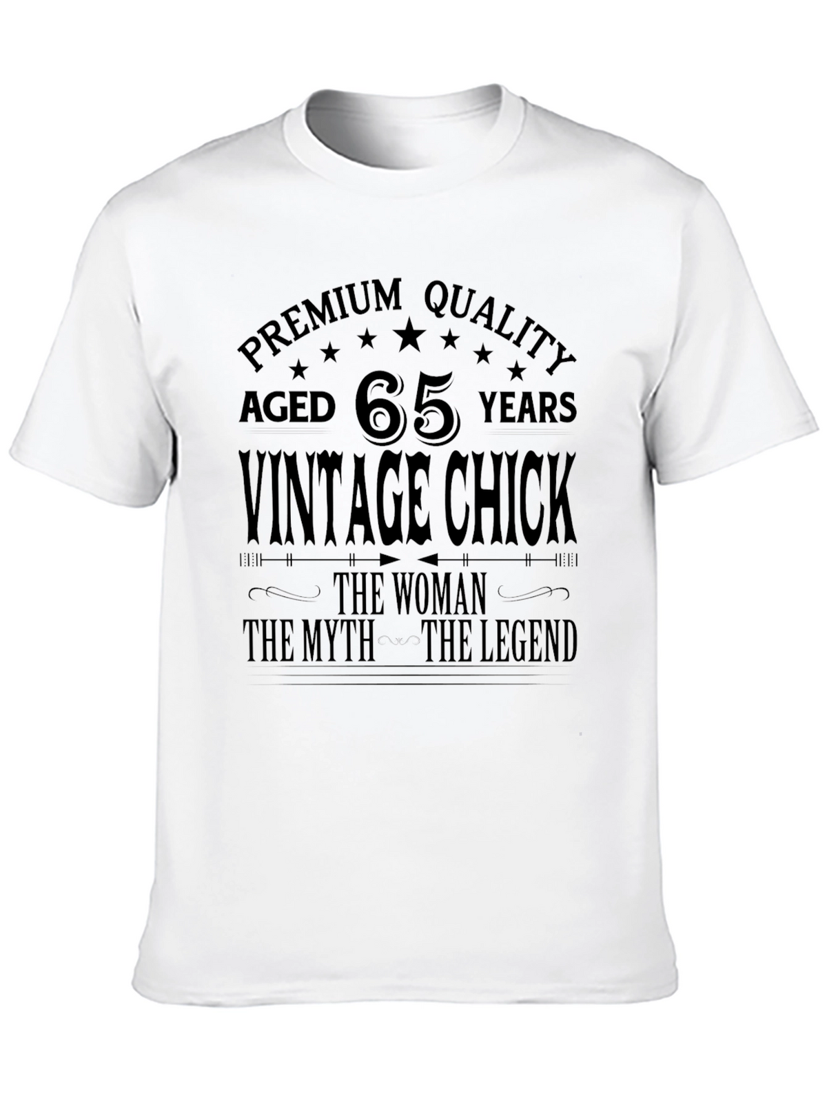Vintage Chick 65th Birthday Premium Quality T-Shirt