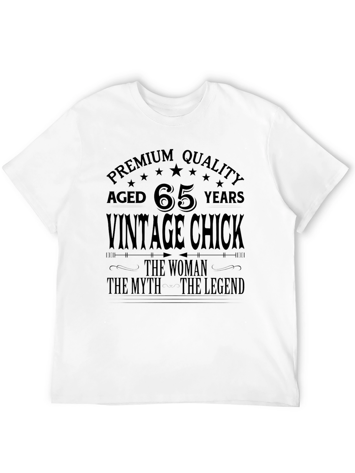 Vintage Chick 65th Birthday Premium Quality T-Shirt