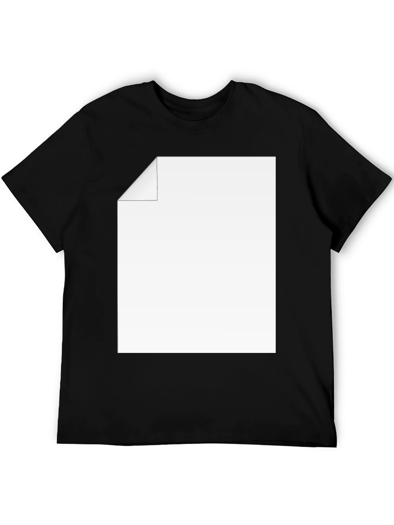 Mens Black Tee with Customizable Graphic