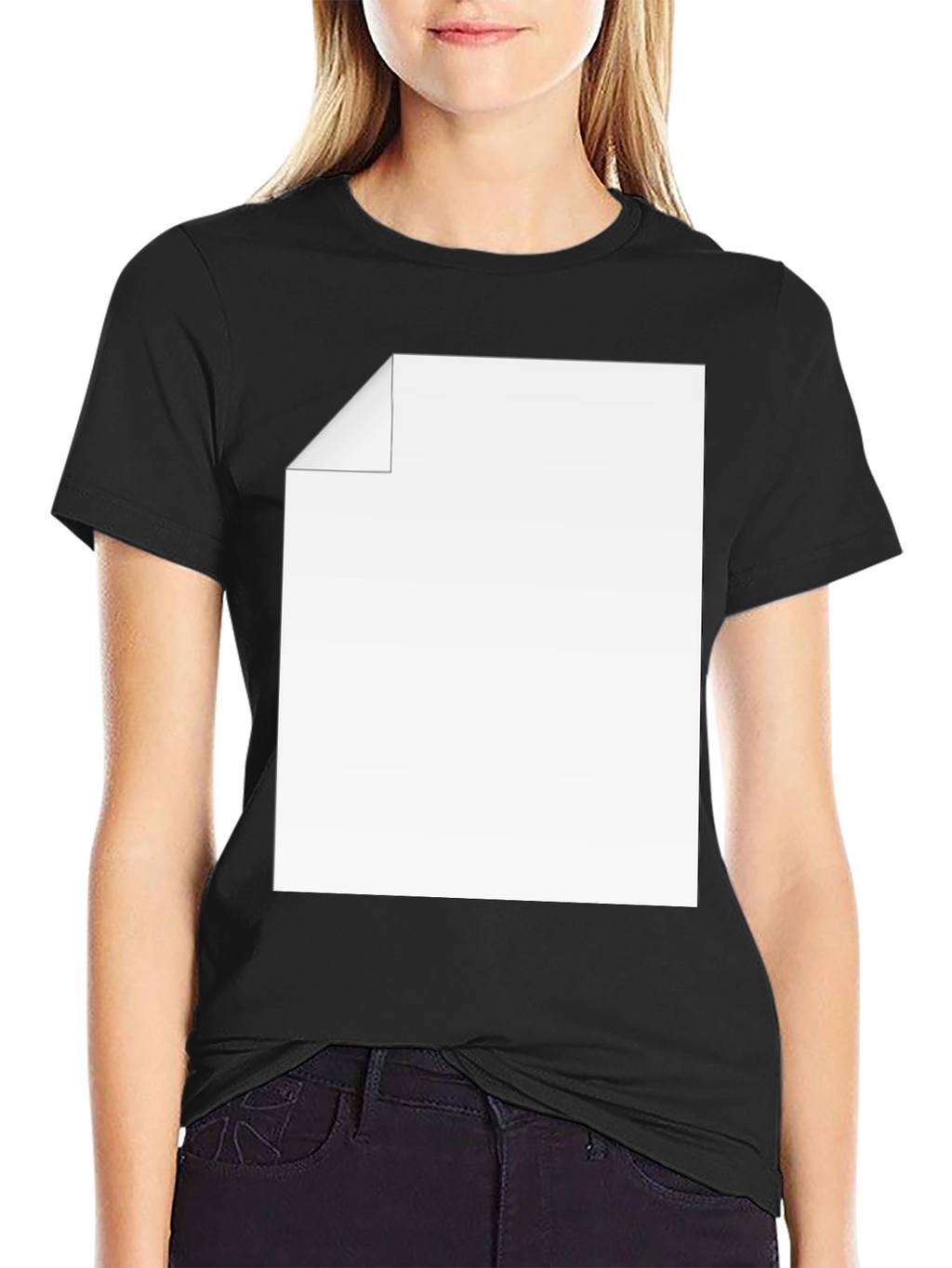 Mens Black Tee with Customizable Graphic